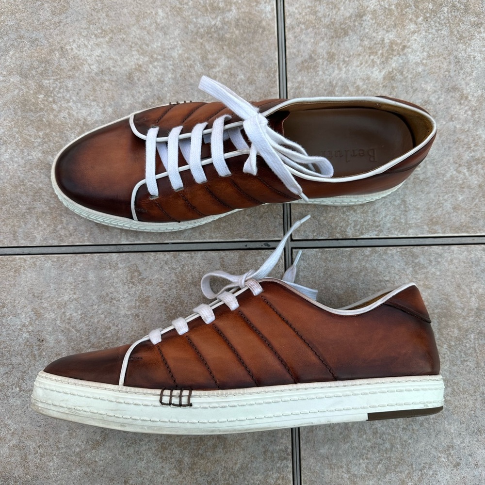 Berluti Low Top Sneakers In Brown Leather Athletic Shoes Sneakers - Picture 5 of 15
